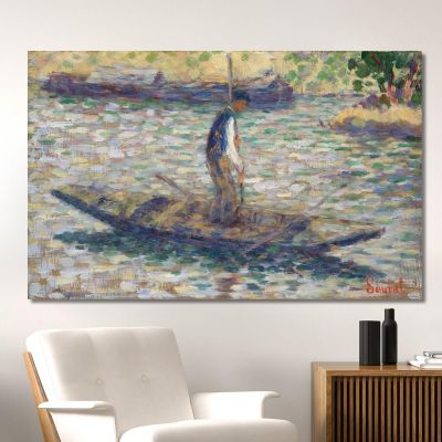 A Fisherman Georges Seurat gsr1 canvas print 