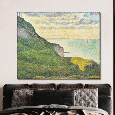Seascape At Port-En-Bessin Normandy Georges Seurat gsr26 canvas print 