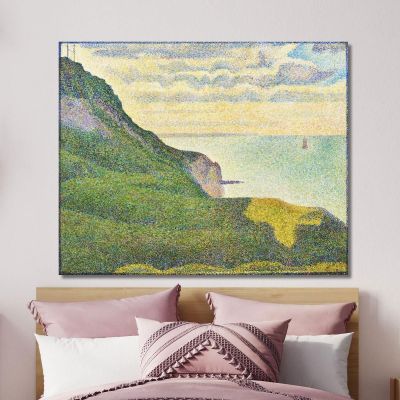 Seascape At Port-En-Bessin Normandy Georges Seurat gsr26 canvas print 