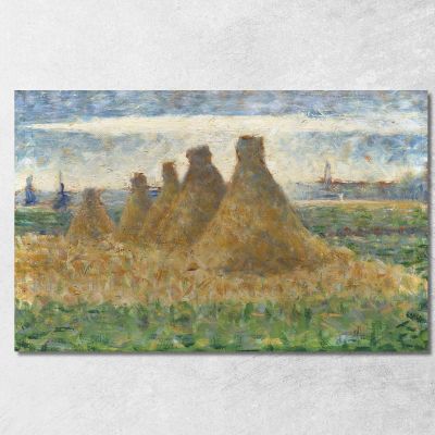 Haystacks Georges Seurat gsr32 canvas print 