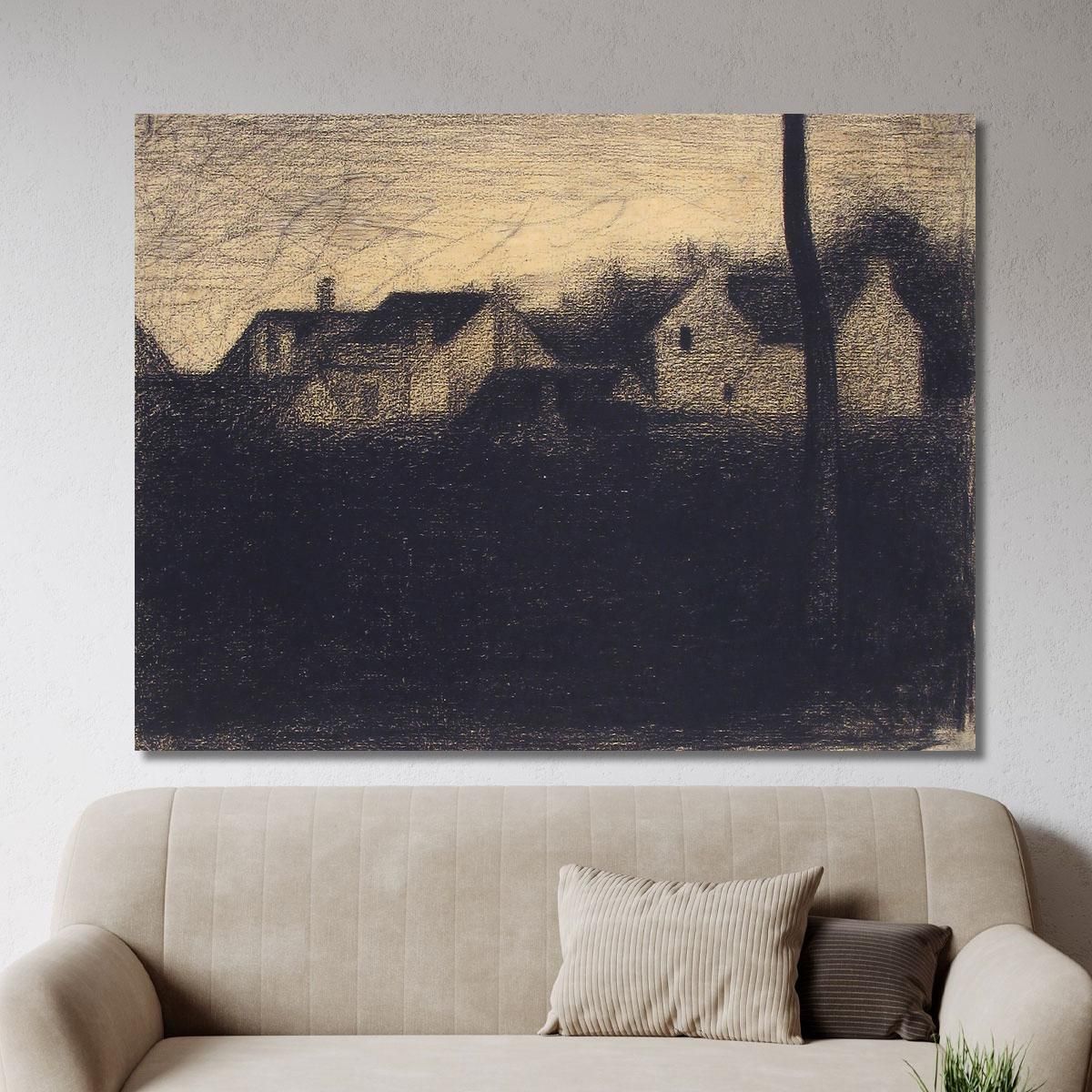 Landscape With Houses Georges Seurat gsr40 canvas print 