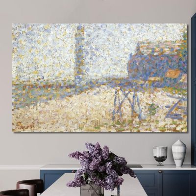 The Hospice And The Lighthouse Of Honfleur Georges Seurat gsr43 canvas print 
