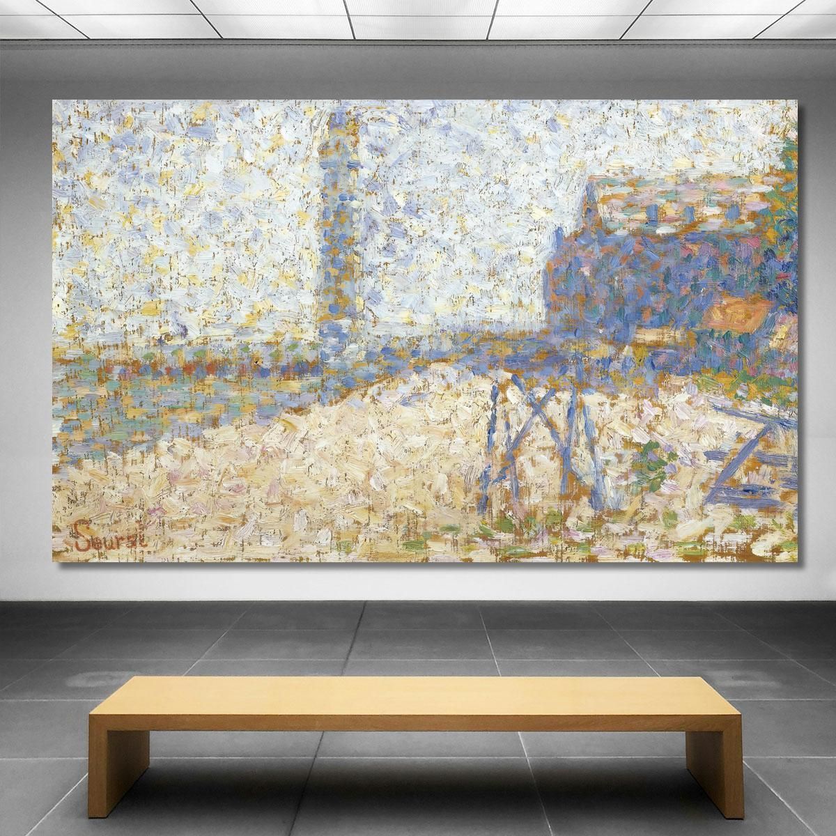 The Hospice And The Lighthouse Of Honfleur Georges Seurat gsr43 canvas print 
