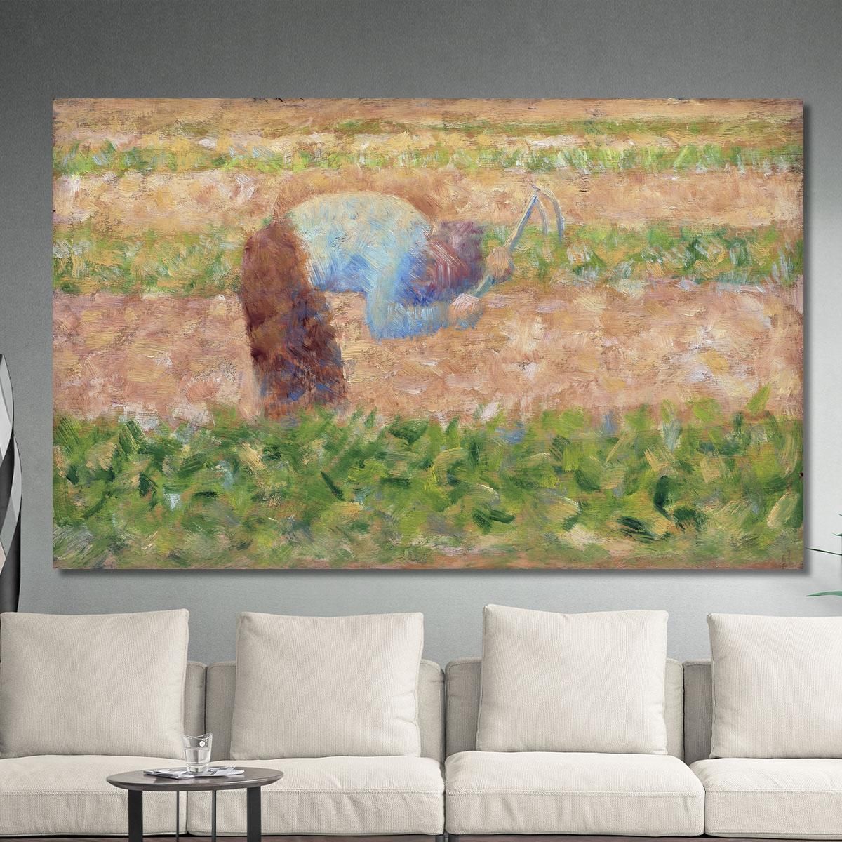 Man With A Hoe Georges Seurat gsr47 canvas print 
