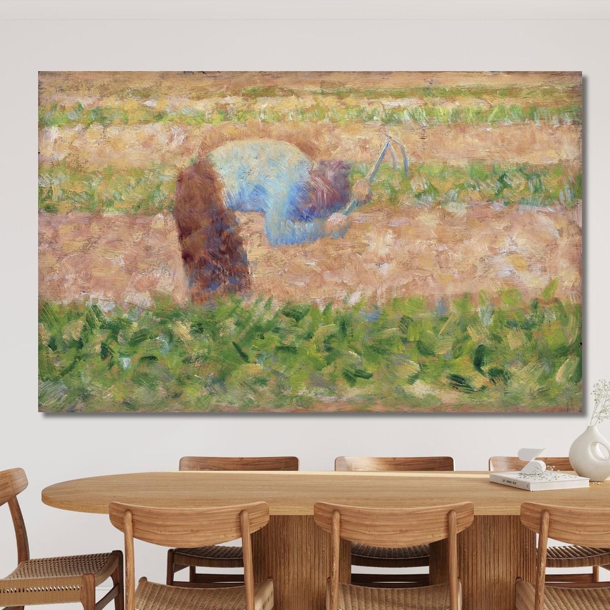Man With A Hoe Georges Seurat gsr47 canvas print 