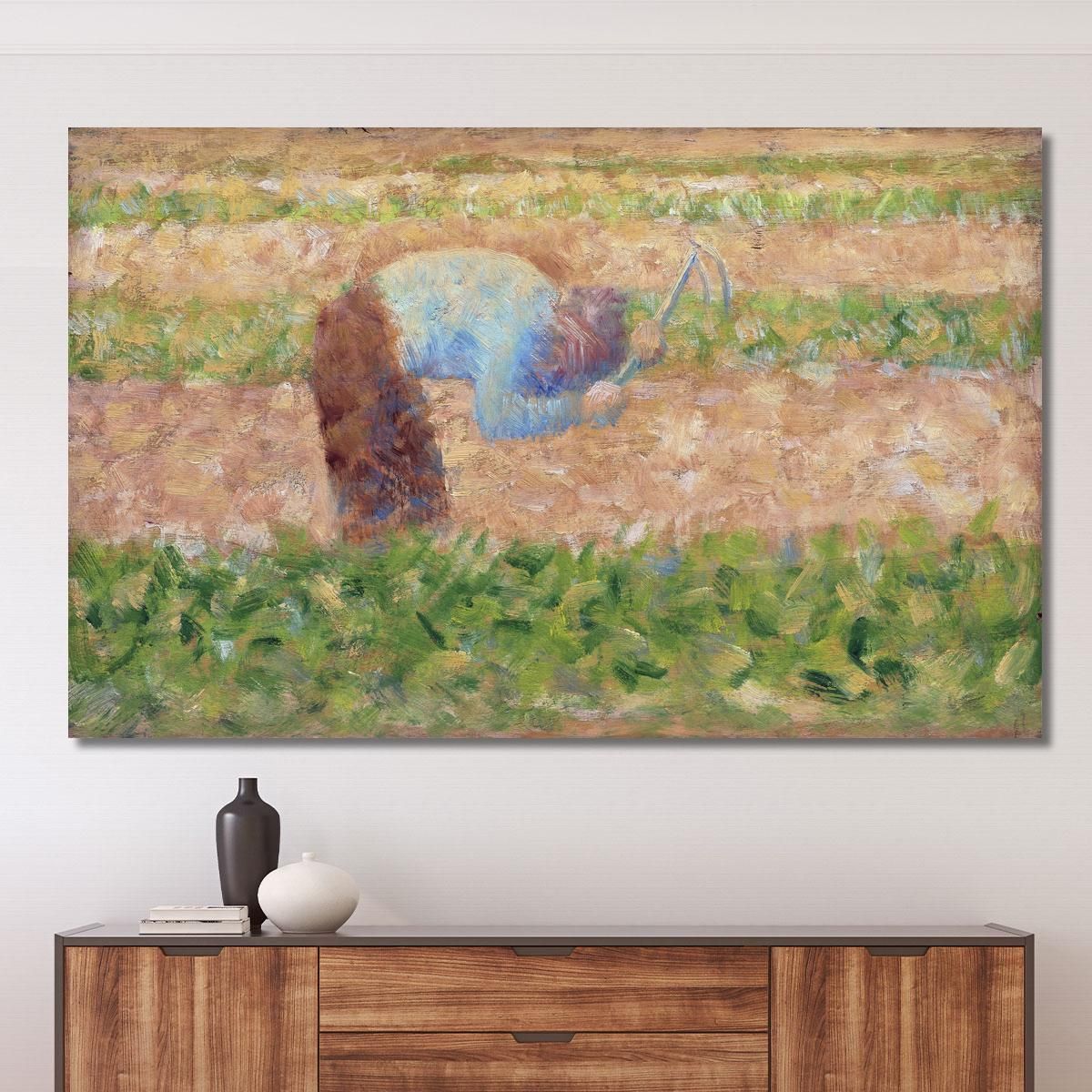 Man With A Hoe Georges Seurat gsr47 canvas print 