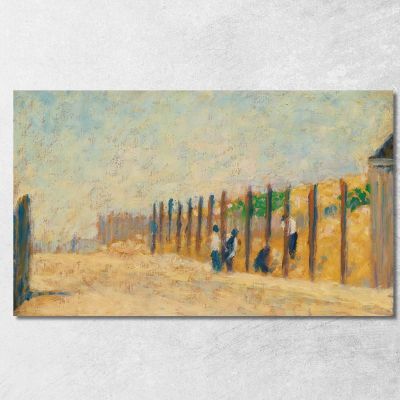 Workers Driving Piles Georges Seurat gsr50 canvas print 