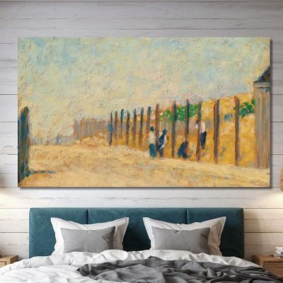 Workers Driving Piles Georges Seurat gsr50 canvas print 