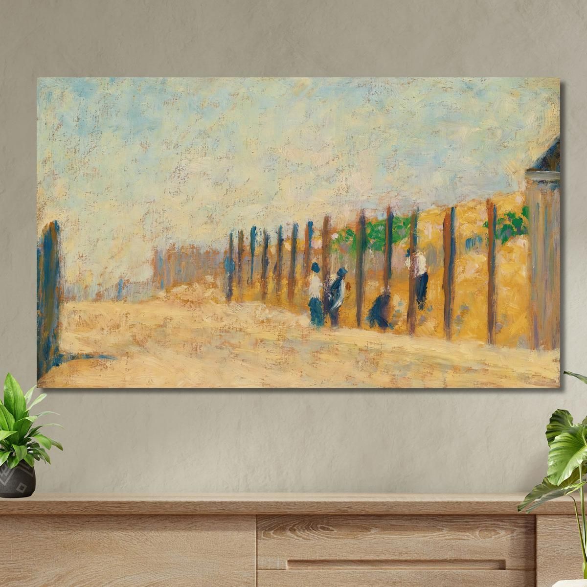 Workers Driving Piles Georges Seurat gsr50 canvas print 