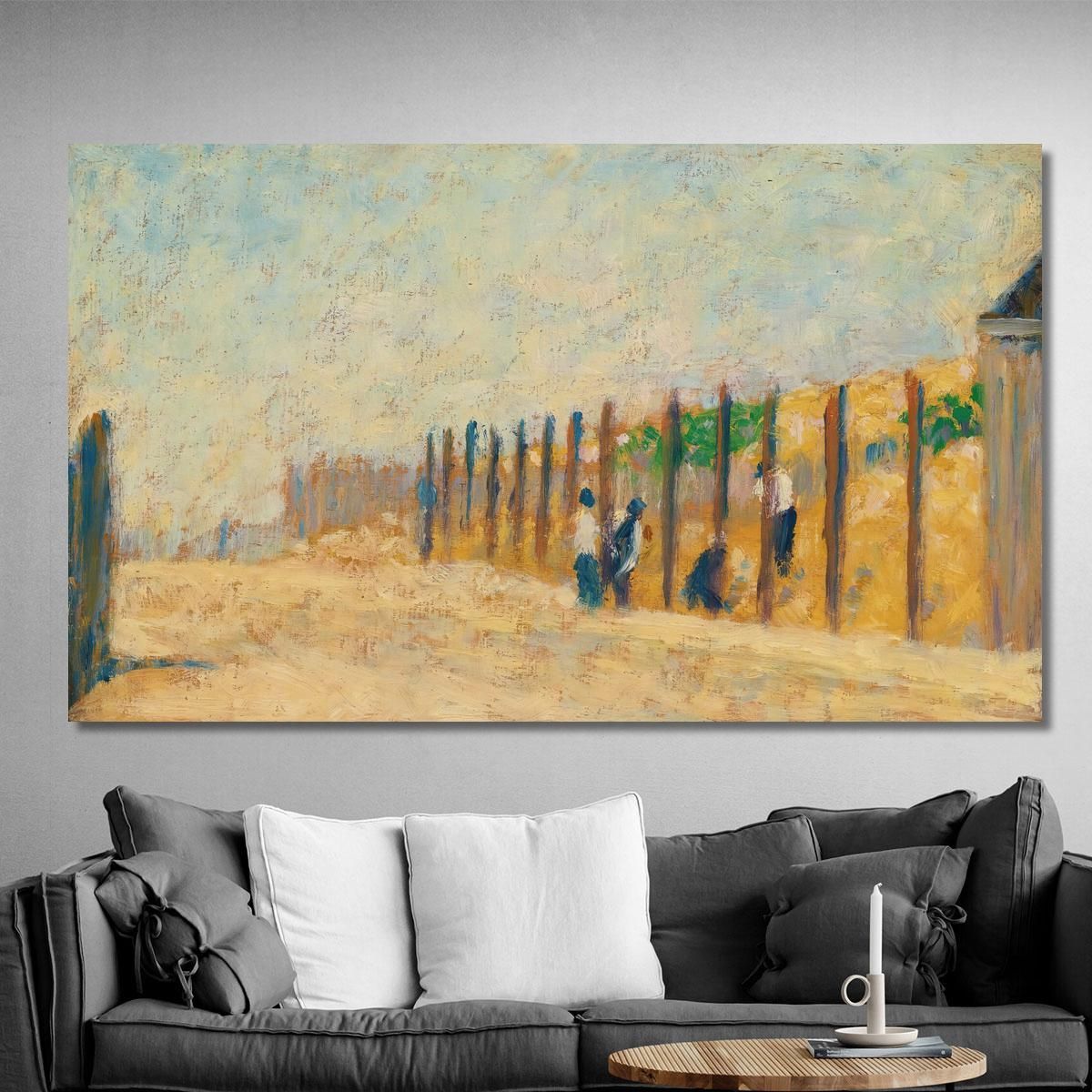 Workers Driving Piles Georges Seurat gsr50 canvas print 