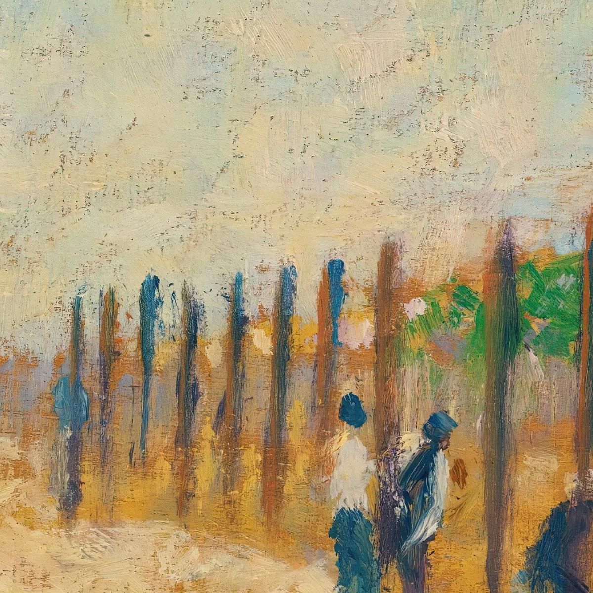 Workers Driving Piles Georges Seurat gsr50 canvas print