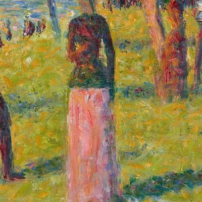 Landscape And Characters The Pink Skirt Georges Seurat gsr51 canvas print
