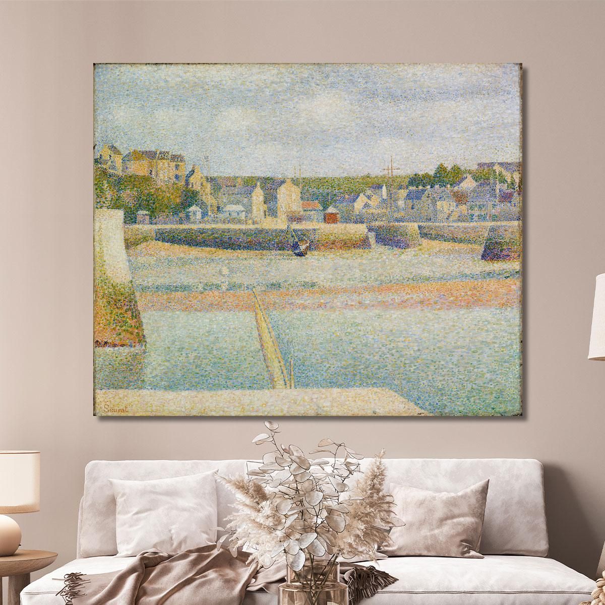 Port-En-Bessin The Outer Harbor Low Tide Georges Seurat gsr54 canvas print 