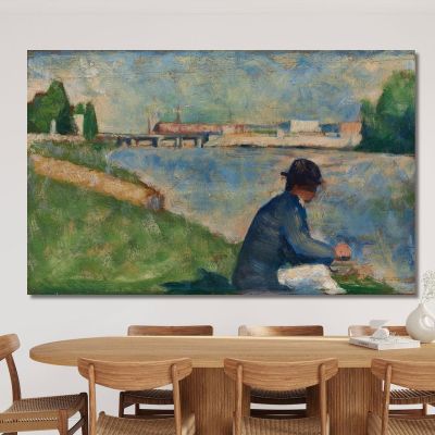 Study For Bathers At Asnières Georges Seurat gsr62 canvas print 