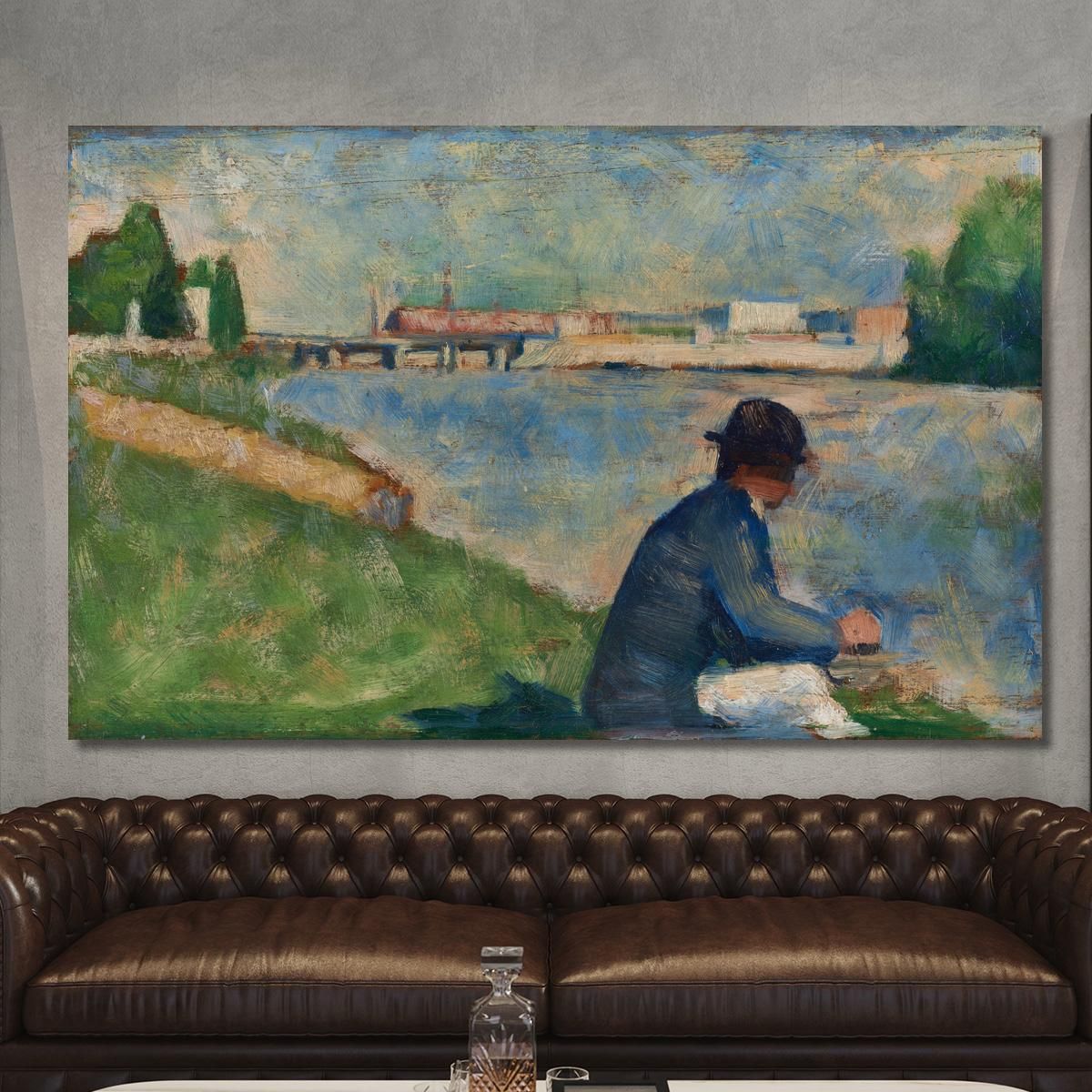 Study For Bathers At Asnières Georges Seurat gsr62 canvas print 