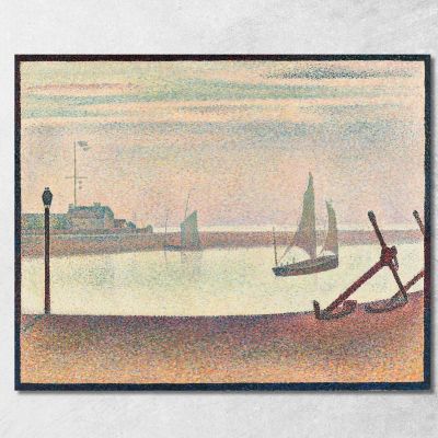 The Channel At Gravelines Evening Georges Seurat gsr67 canvas print 