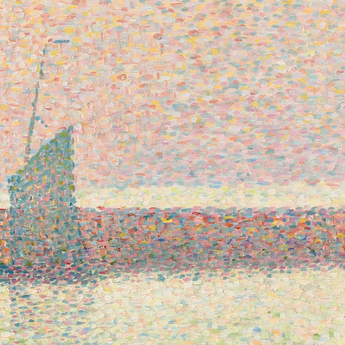 The Channel At Gravelines Evening Georges Seurat gsr67 canvas print