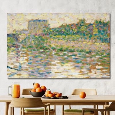 The Seine At Courbevoie Georges Seurat gsr79 canvas print 