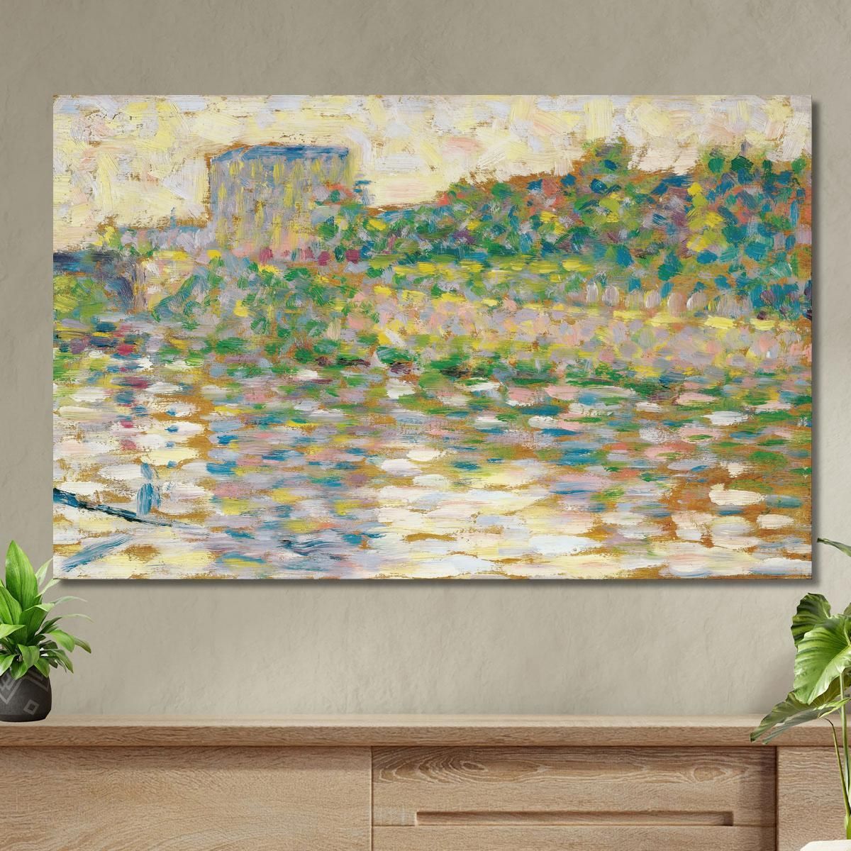 The Seine At Courbevoie Georges Seurat gsr79 canvas print 