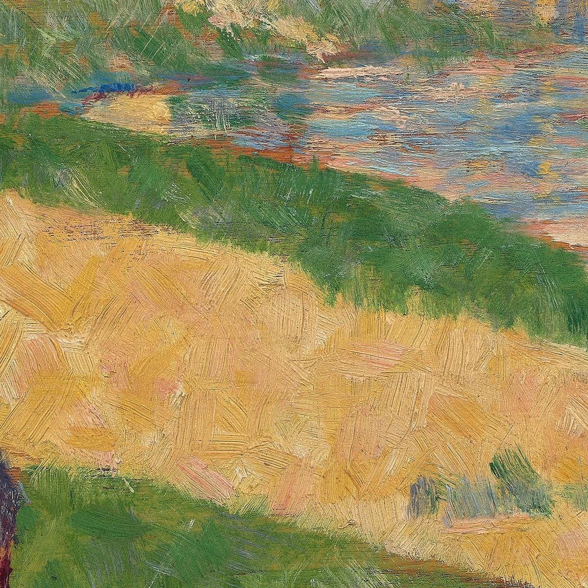 The Seine With Clothing On The Bank Georges Seurat gsr80 canvas print