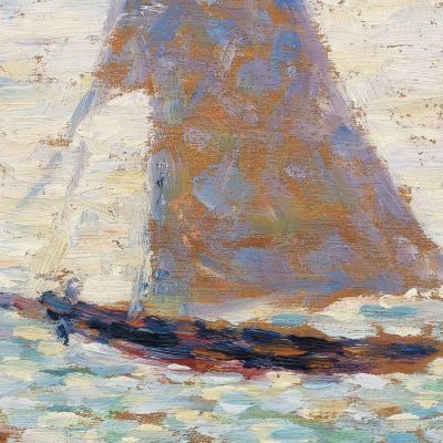 Two Sailboats At Grandcamp Georges Seurat gsr86 canvas print