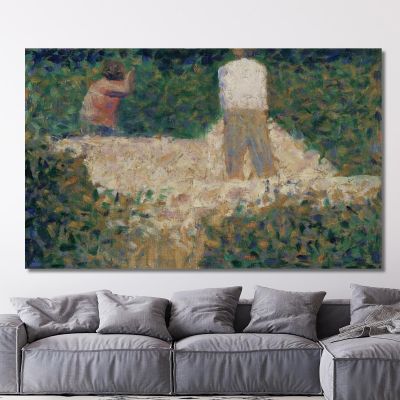 Two Stonebreakers Georges Seurat gsr87 canvas print 