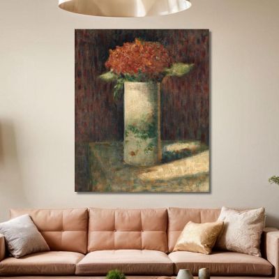 Vase Of Flowers Georges Seurat gsr89 canvas print 