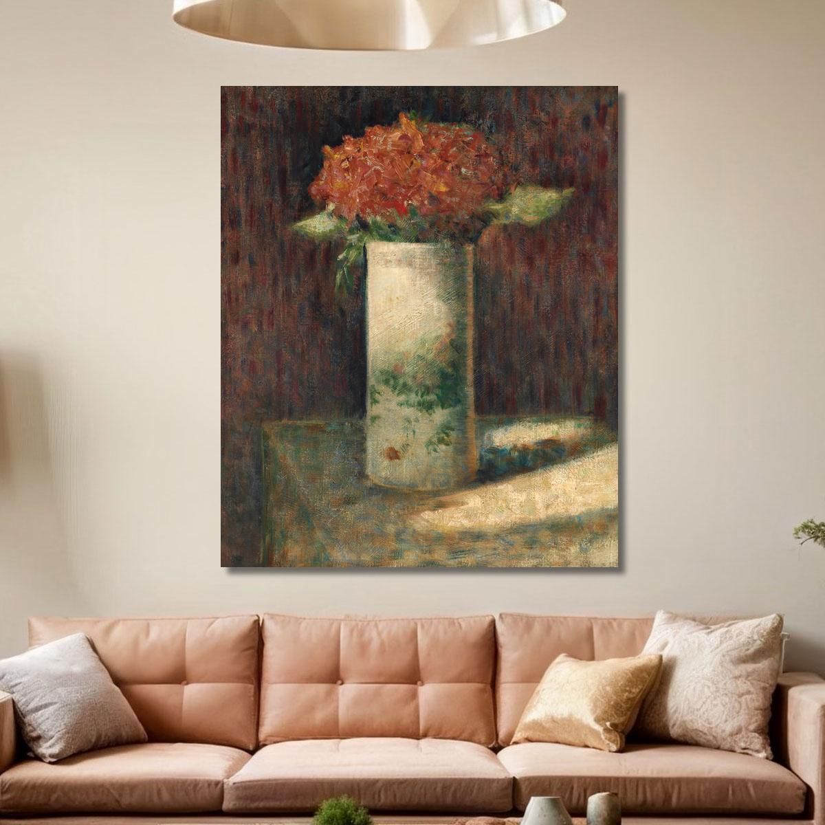 Vase Of Flowers Georges Seurat gsr89 canvas print 