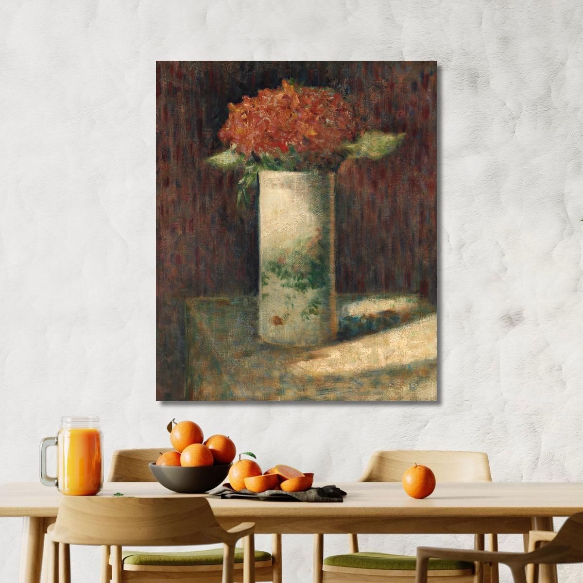 Vase Of Flowers Georges Seurat gsr89 canvas print 