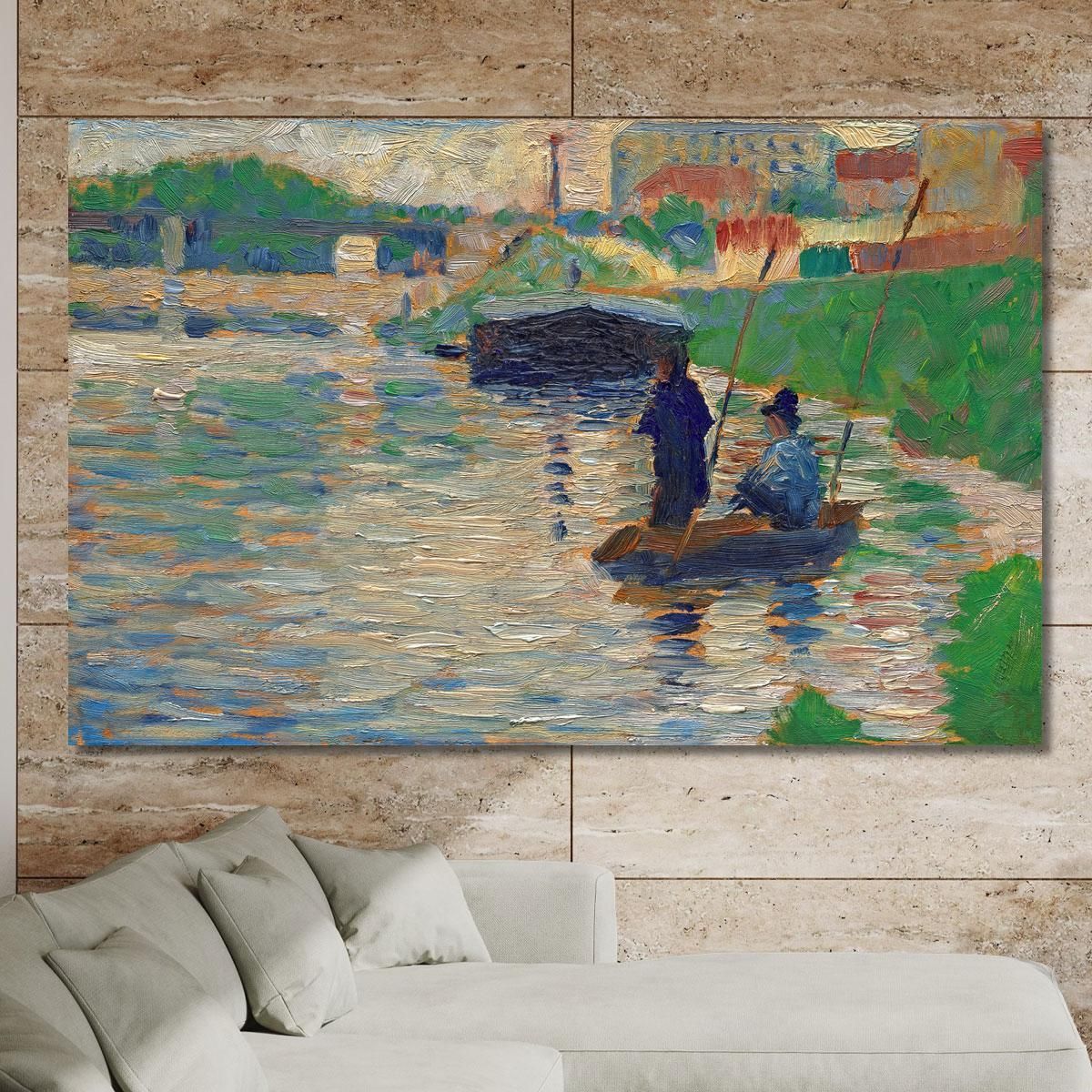 View Of The Seine Georges Seurat gsr90 canvas print 