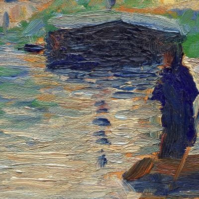 View Of The Seine Georges Seurat gsr90 canvas print