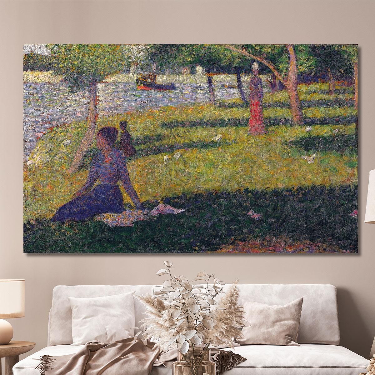Study For La Grande Jatte Georges Seurat gsr93 canvas print 