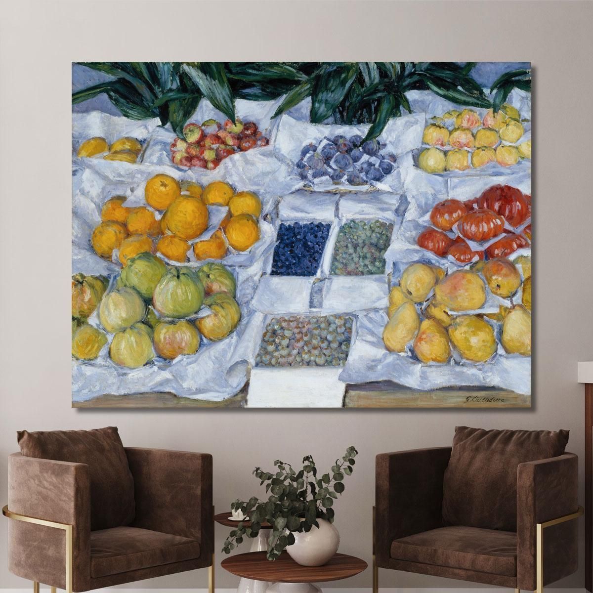 Fruit Displayed On A Stand Gustave Caillebotte gcl6 canvas print 