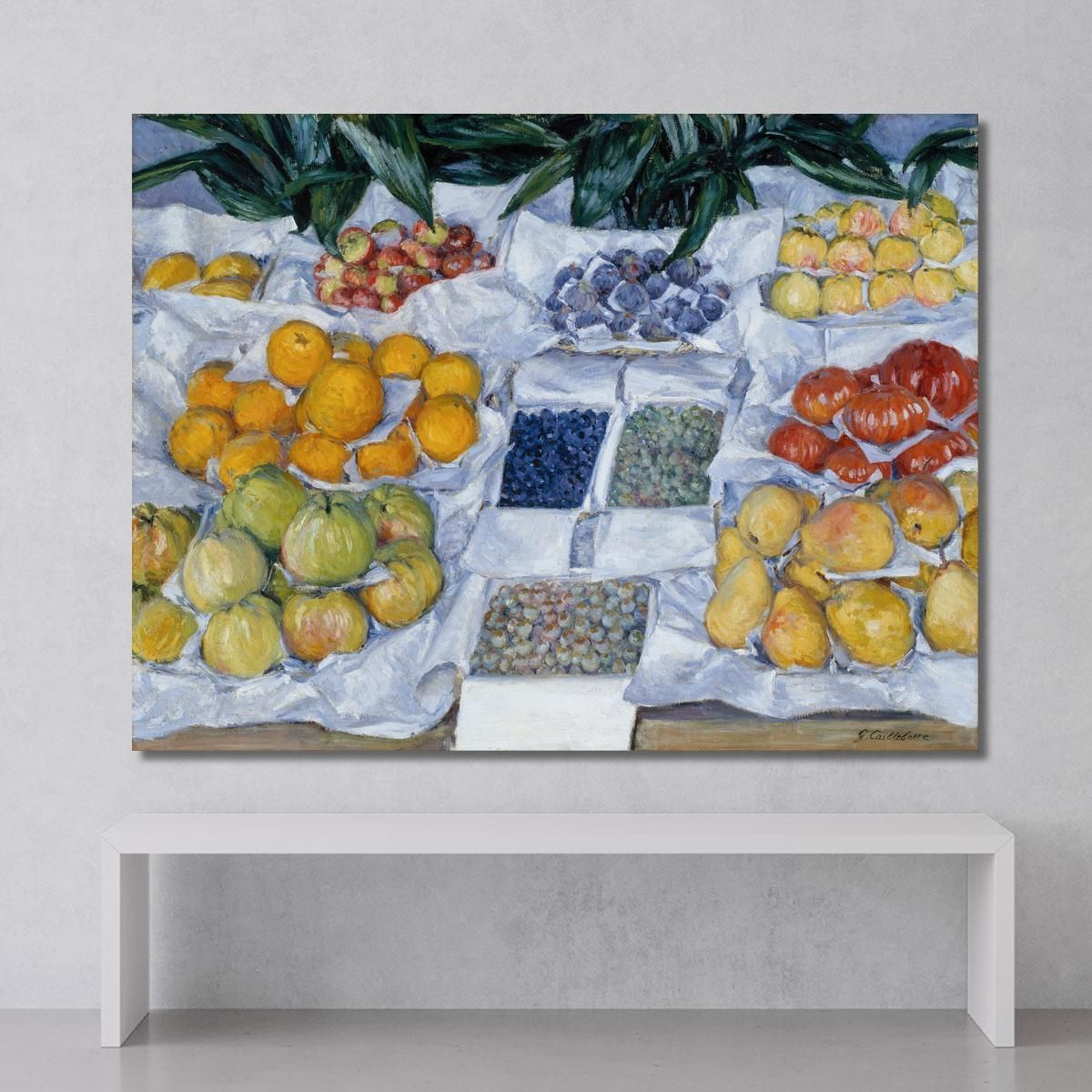 Fruit Displayed On A Stand Gustave Caillebotte gcl6 canvas print 