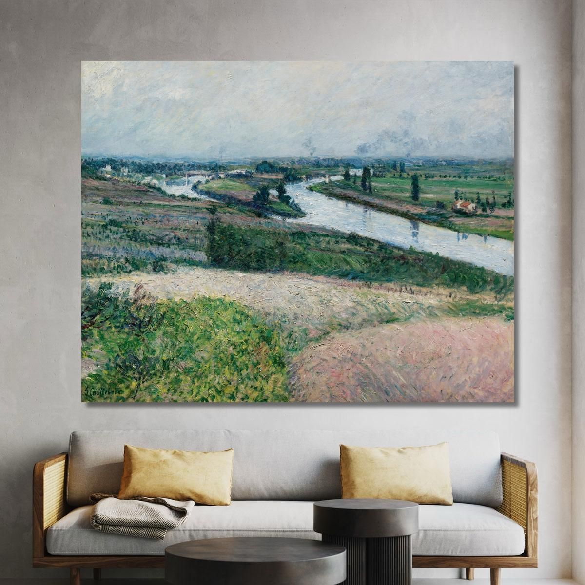 The Seine At The Pointe D'Epinay Gustave Caillebotte gcl9 canvas print 