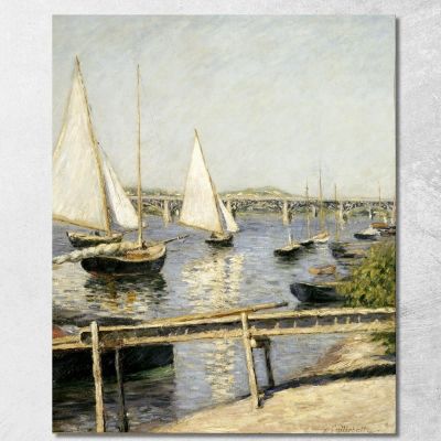 Sailing Boats At Argenteuil Gustave Caillebotte gcl26 canvas print 