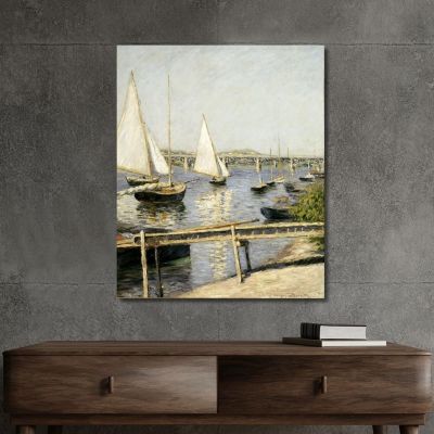 Sailing Boats At Argenteuil Gustave Caillebotte gcl26 canvas print 