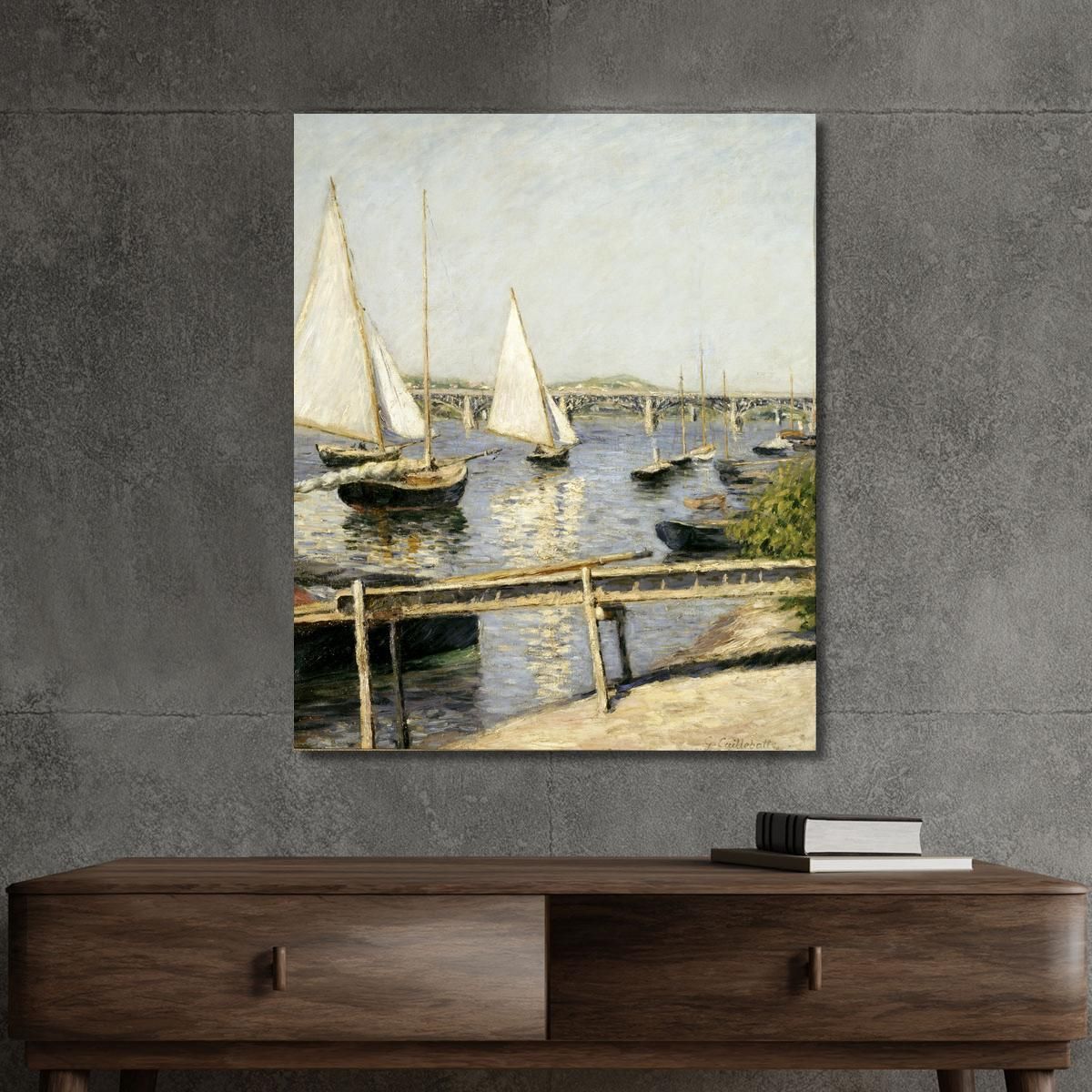 Sailing Boats At Argenteuil Gustave Caillebotte gcl26 canvas print 
