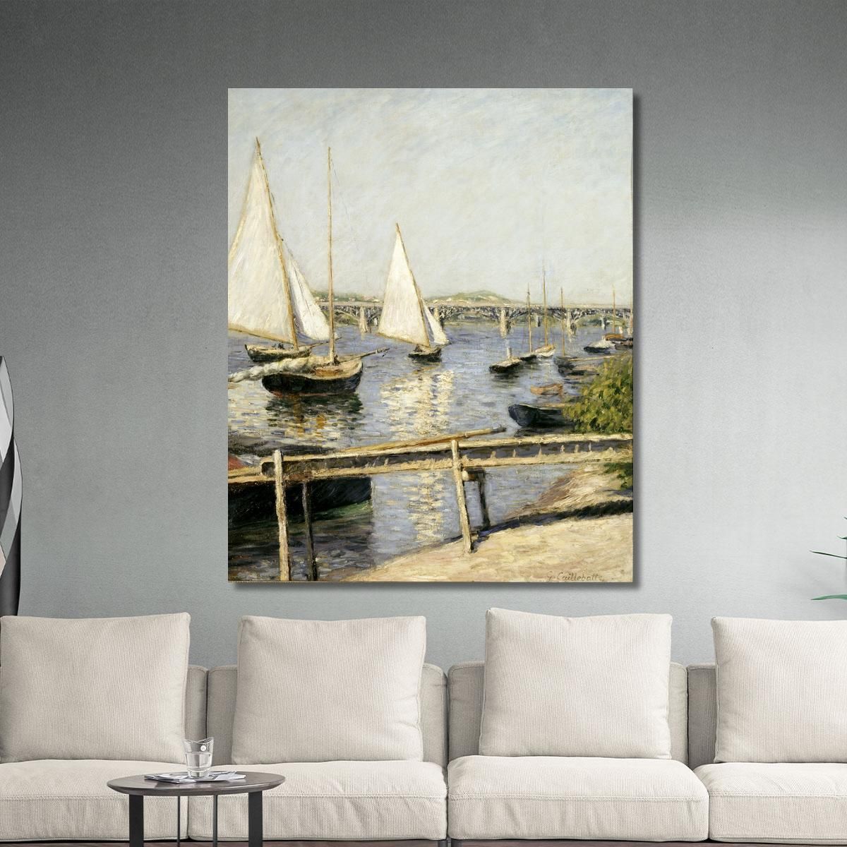 Sailing Boats At Argenteuil Gustave Caillebotte gcl26 canvas print 