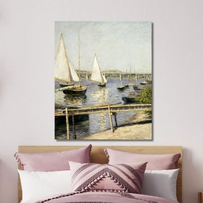 Sailing Boats At Argenteuil Gustave Caillebotte gcl26 canvas print 