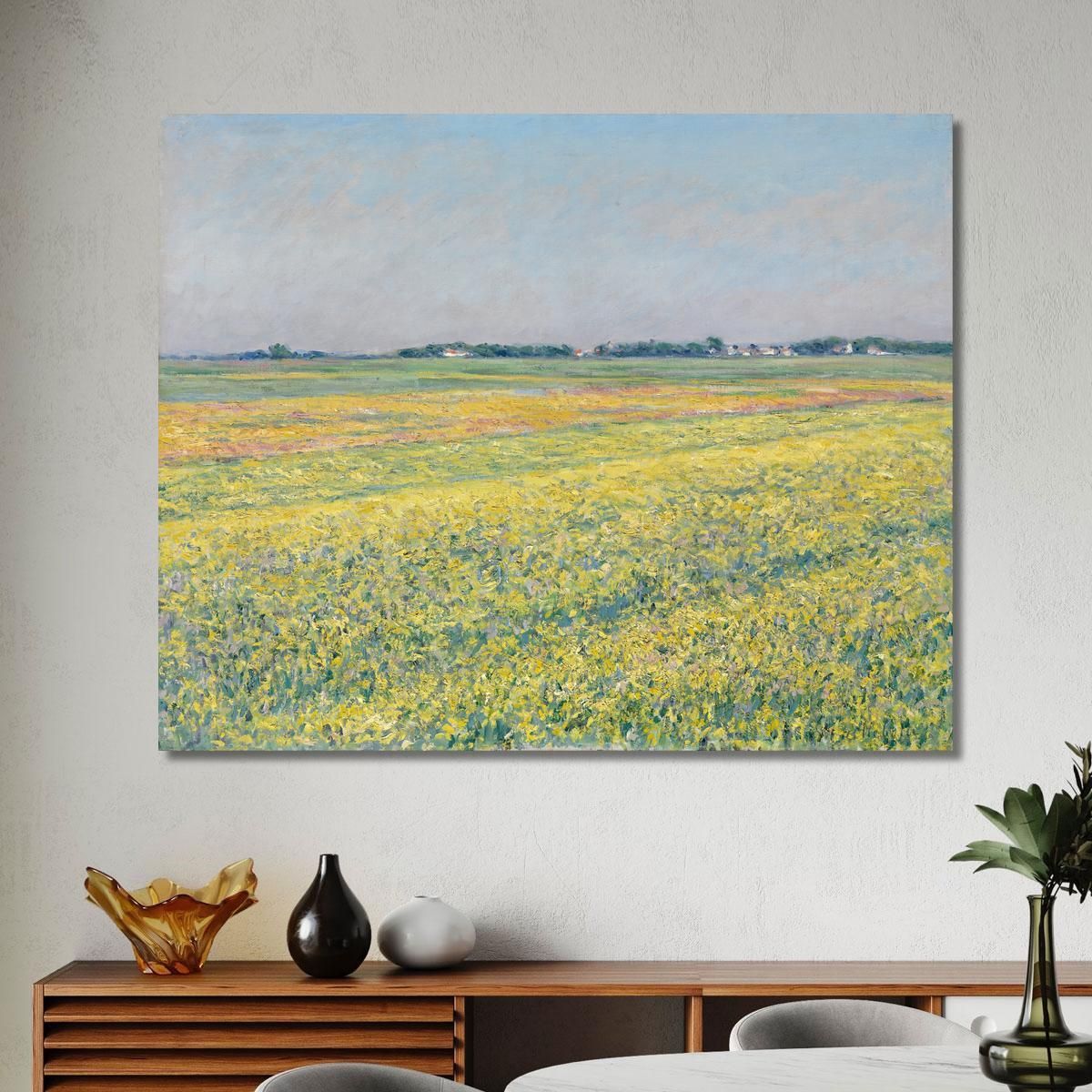 The Plain Of Gennevilliers Yellow Fields Gustave Caillebotte gcl30 canvas print 
