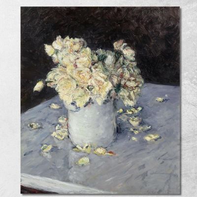 Yellow Roses In A Vase Gustave Caillebotte gcl36 canvas print 