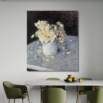 Yellow Roses In A Vase Gustave Caillebotte gcl36 canvas print 