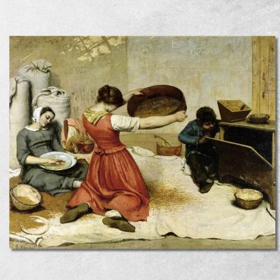 Grain Winnowing Machines Gustave Courbet cg6 canvas print 