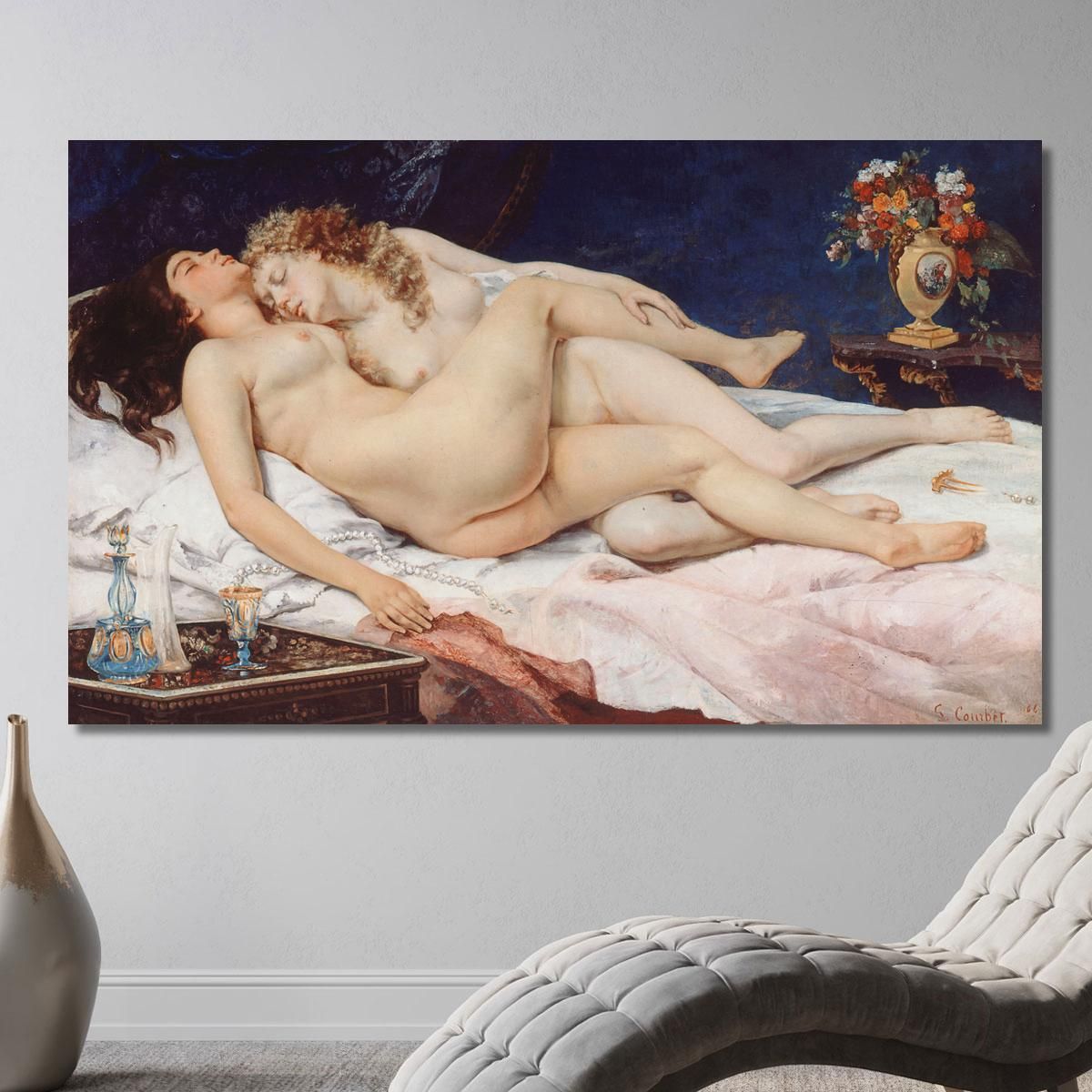 The Sleep Gustave Courbet cg8 canvas print 