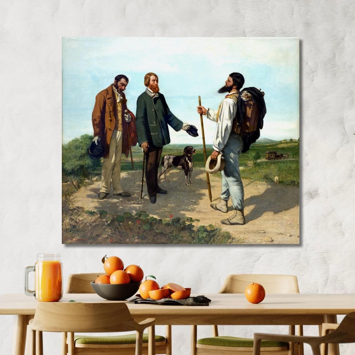Goodmorning Sir Gustave Courbet cg10 canvas print 