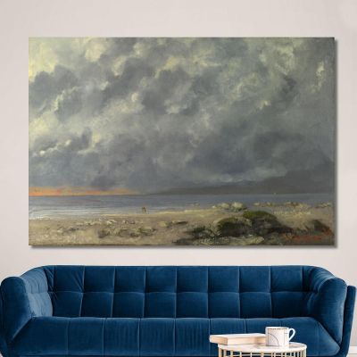 Beach Scenes Gustave Courbet cg12 canvas print 