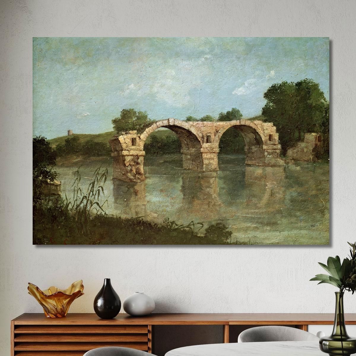 The Ambrussum Bridge Gustave Courbet cg15 canvas print 