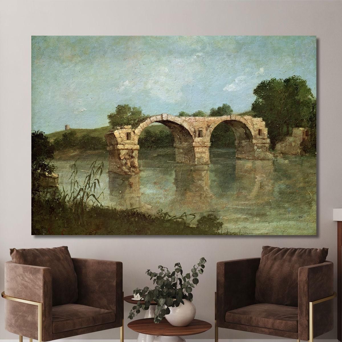 The Ambrussum Bridge Gustave Courbet cg15 canvas print 