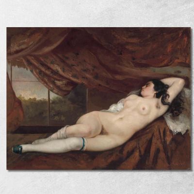 Sleeping Naked Woman Gustave Courbet cg16 canvas print 